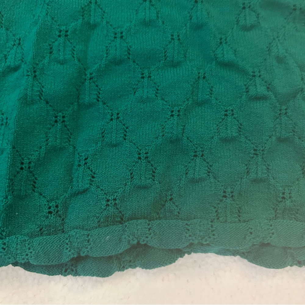 Sandro Paris green 3/4 sleeve fine knit sweater blouse - Picture 12 of 16